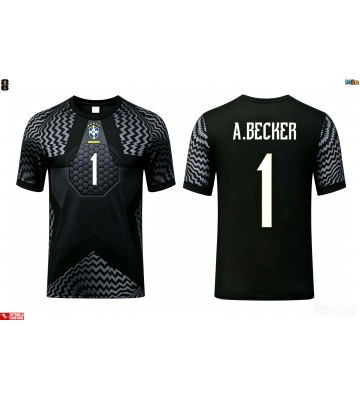 Brasilien Alisson Becker #1 Målvakt Hemmatröja VM 2026 Kortärmad